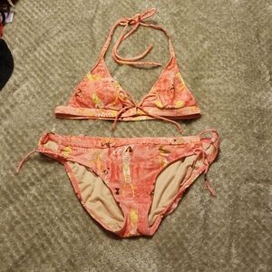 Pink Juniors Printed Triangle Top Bikini bt XOXO